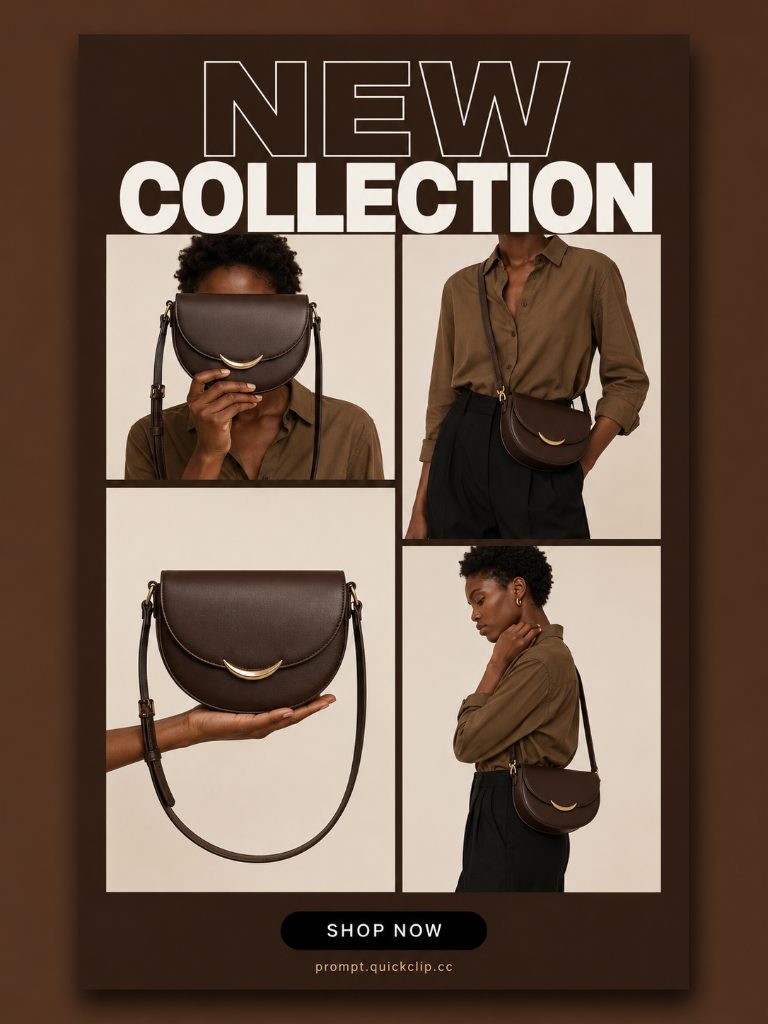 Brown Saddle Bag Campaign — commerce AI image prompt