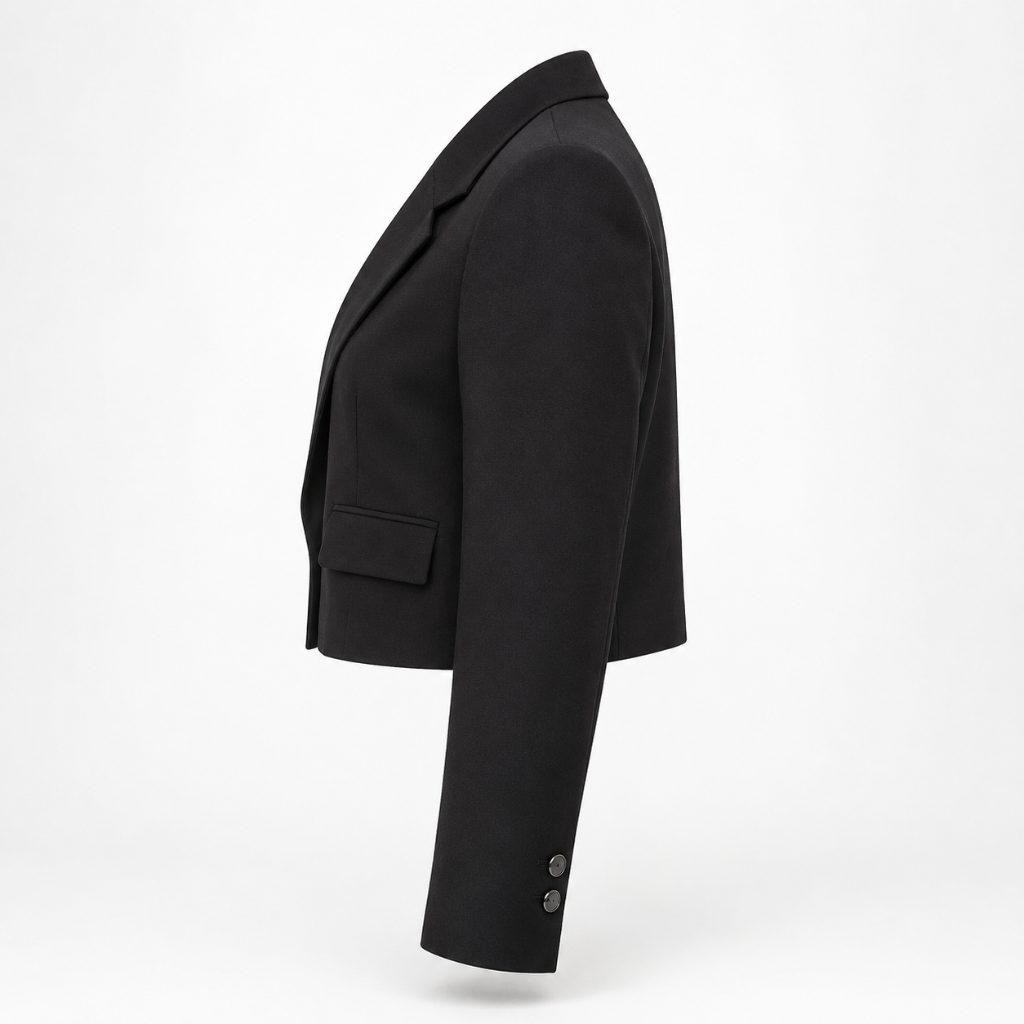 Cropped Black Blazer — commerce AI image prompt