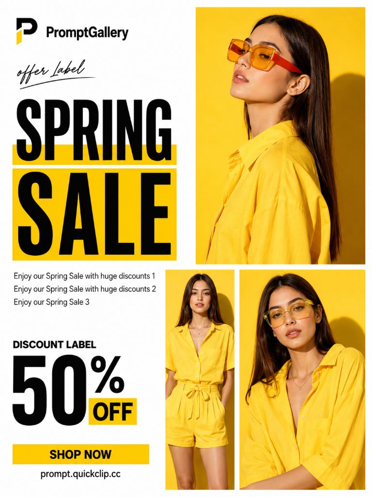 Spring Sale Poster — commerce AI image prompt